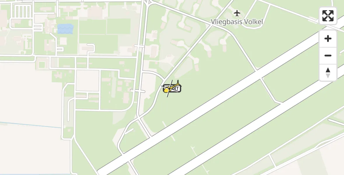 Routekaart van de vlucht: Lifeliner 3 naar Vliegbasis Volkel, Zeelandsedijk