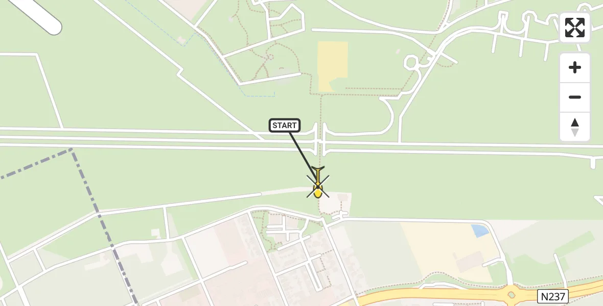 Routekaart van de vlucht: Lifeliner 1 naar Soest, Wethouder Lemmenpad