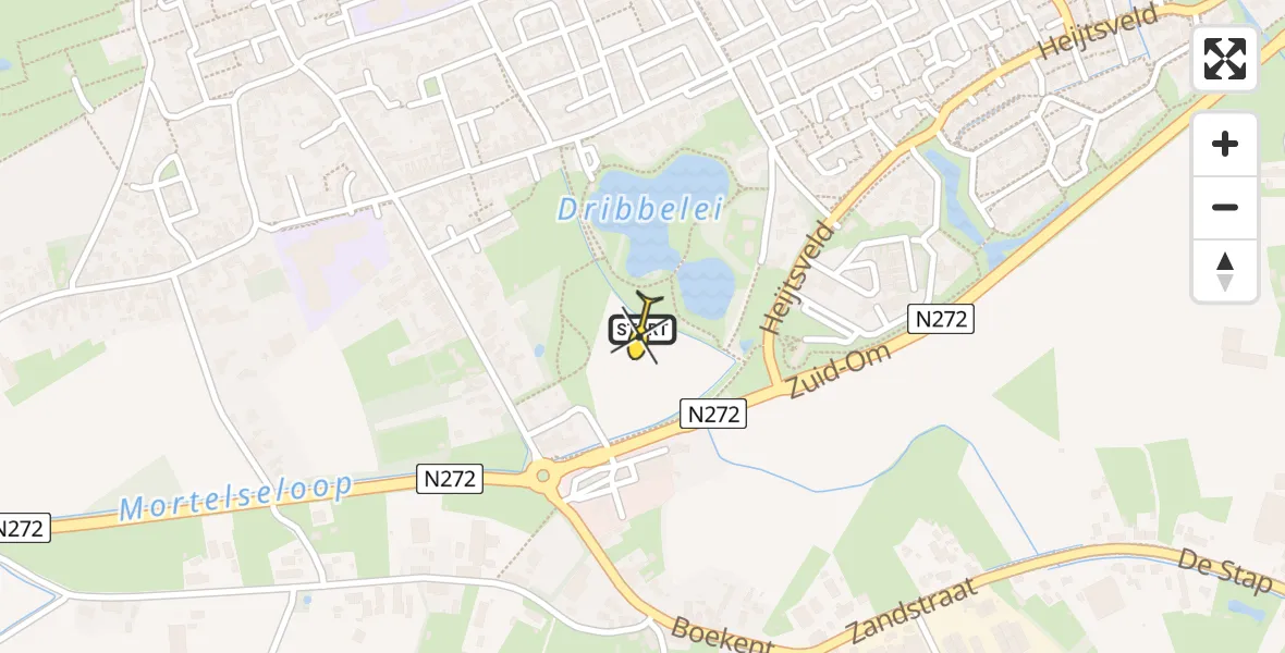 Routekaart van de vlucht: Lifeliner 3 naar Gemert, Peperkoekgang