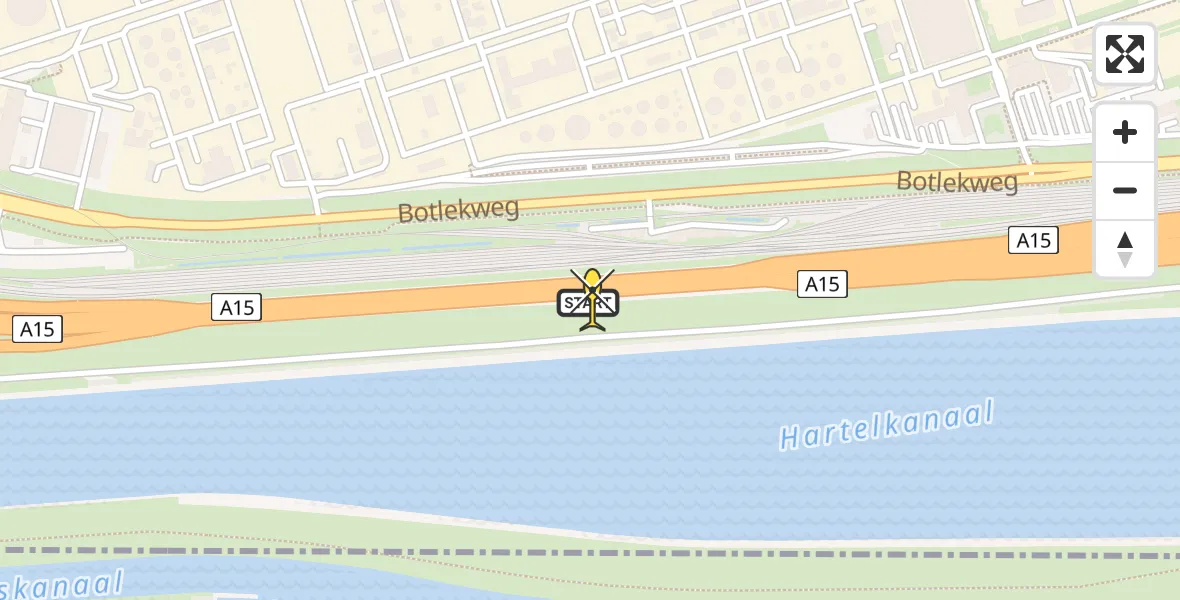 Routekaart van de vlucht: Lifeliner 2 naar Botlek