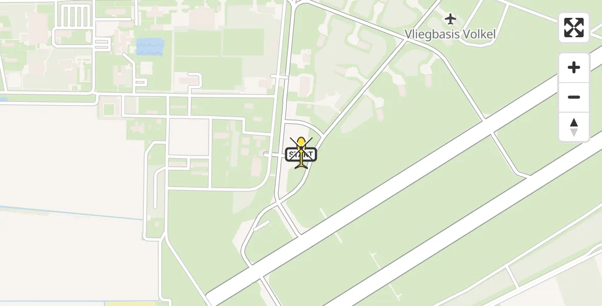 Routekaart van de vlucht: Lifeliner 3 naar Vliegbasis Volkel, Zeelandsedijk