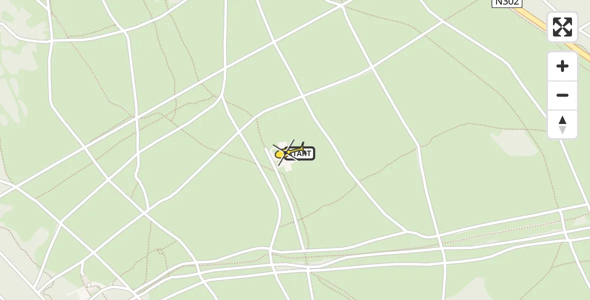 Routekaart van de vlucht: Politiehelikopter naar Ermelo, Postweg