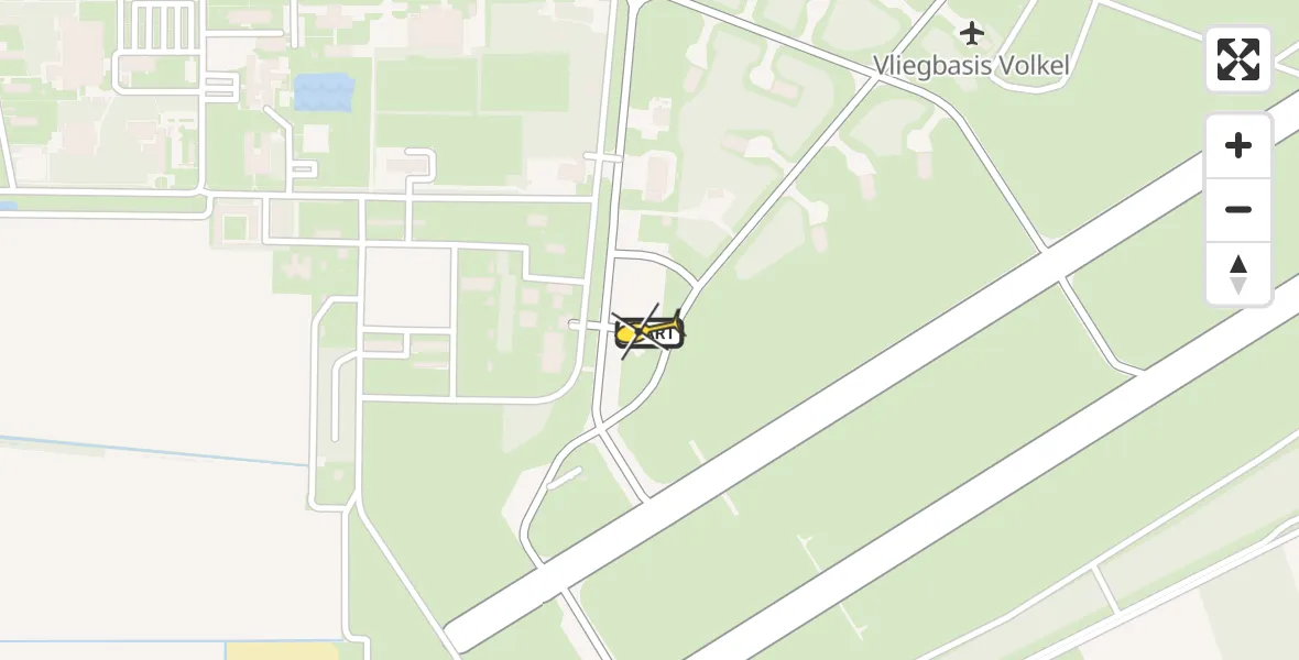 Routekaart van de vlucht: Lifeliner 3 naar Vliegbasis Volkel, Zeelandsedijk