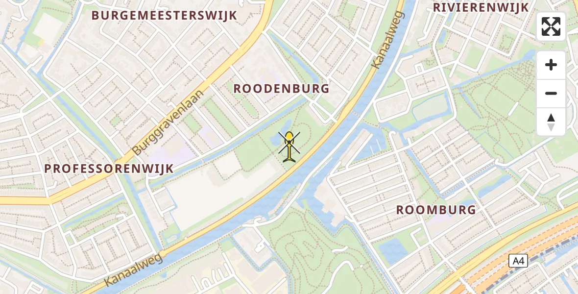 Routekaart van de vlucht: Lifeliner 2 naar Leiden