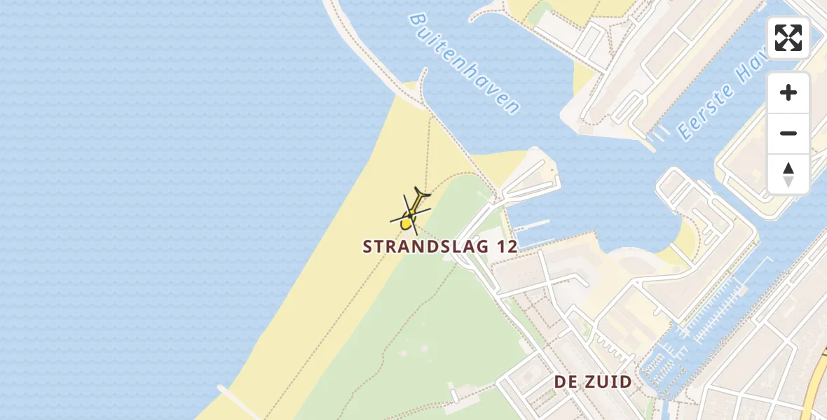 Routekaart van de vlucht: Lifeliner 2 naar Den Haag