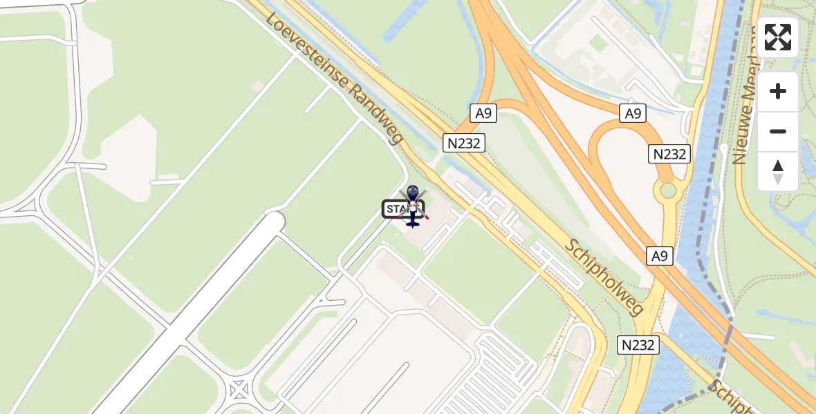 Vluchtroute Politiehelikopter Schiphol - Schiphol, 12 december 2025, 01:01