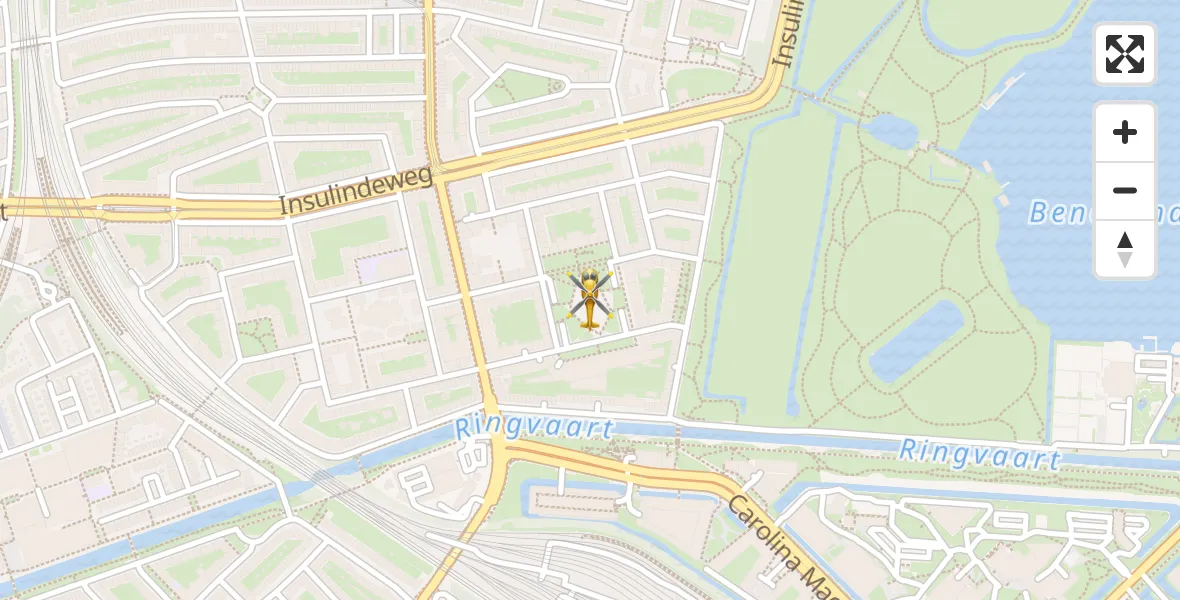 Vluchtroute Traumahelikopter Amsterdam - Amsterdam, 12 december 2025, 10:37
