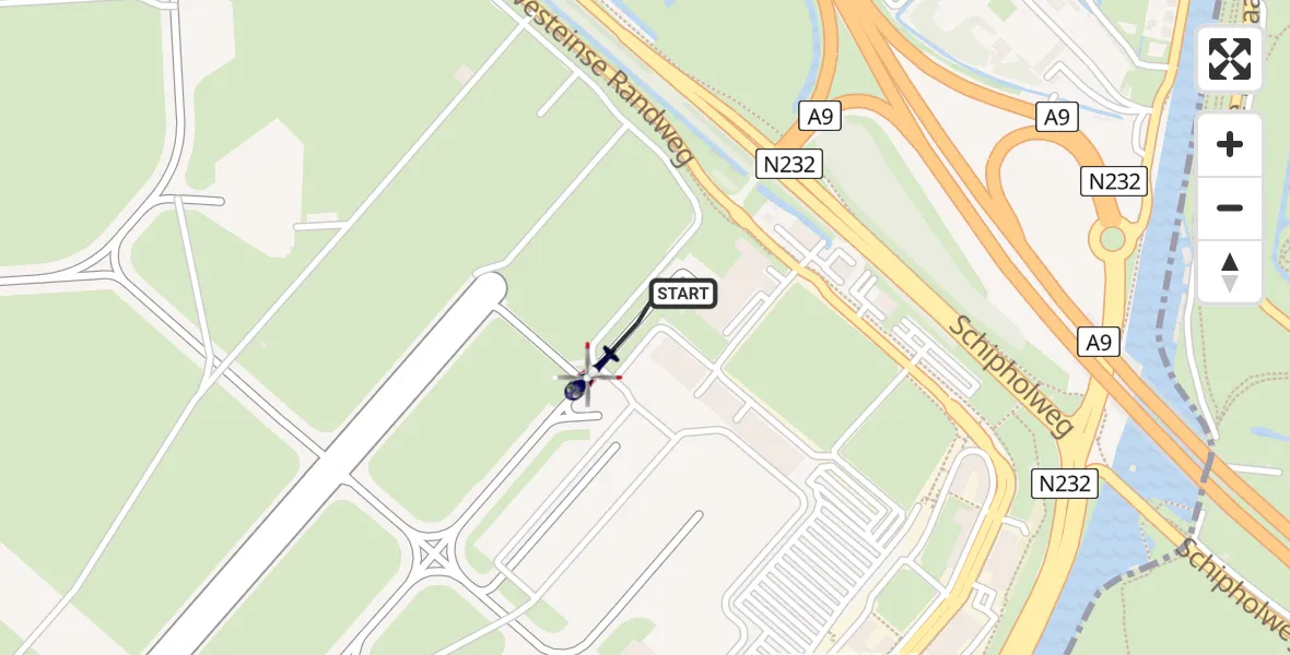 Vluchtroute Politiehelikopter Schiphol - Schiphol, 12 december 2025, 10:41