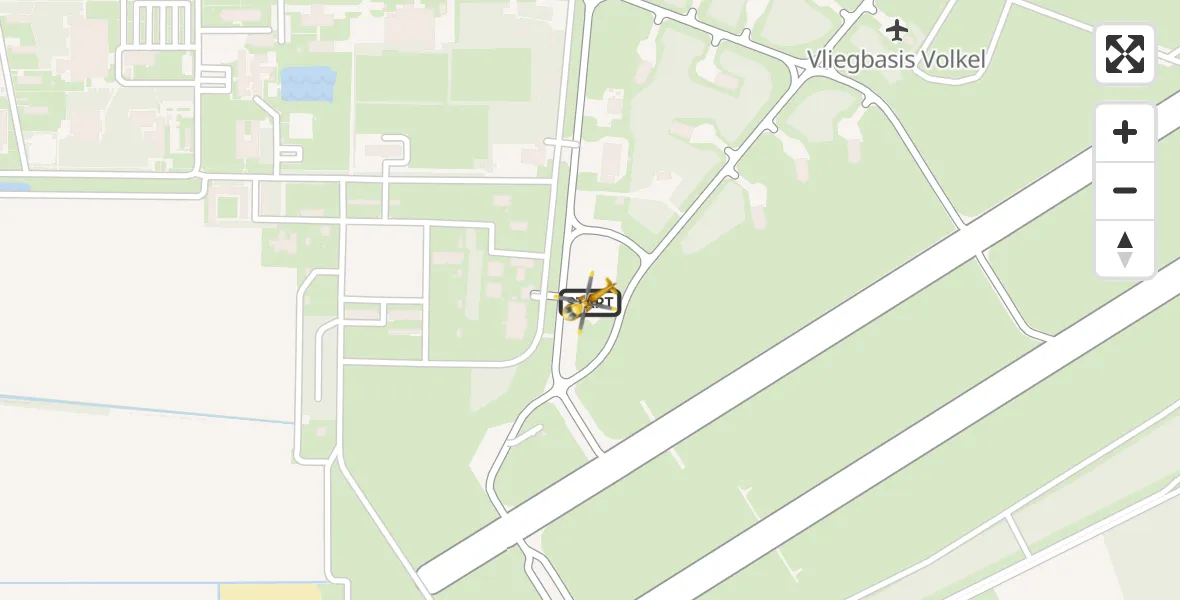 Vluchtroute Traumahelikopter Vliegbasis Volkel - Vliegbasis Volkel, 12 december 2025, 11:58