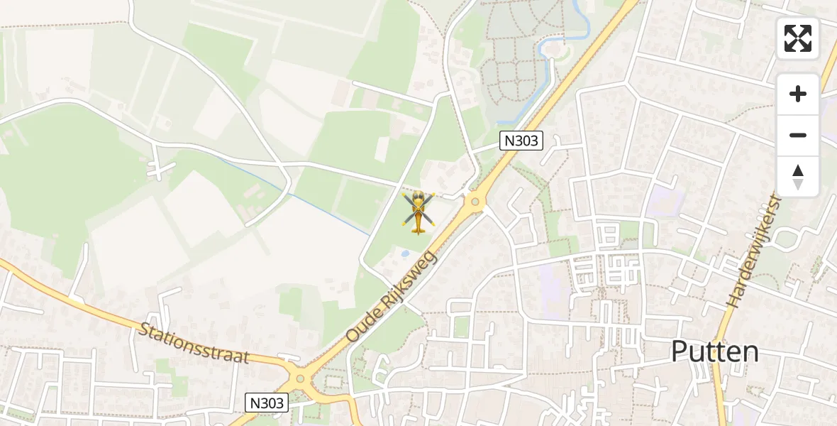 Vluchtroute Traumahelikopter Putten - Putten, 12 december 2025, 13:08