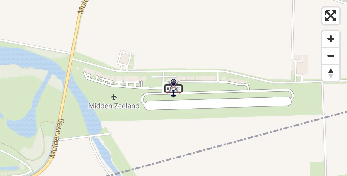 Vluchtroute Politiehelikopter Vliegveld Midden-Zeeland - Vliegveld Midden-Zeeland, 12 december 2025, 16:07