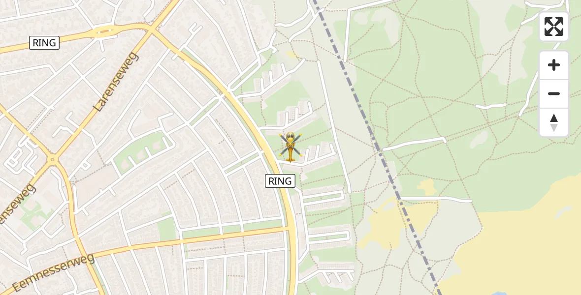 Vluchtroute Traumahelikopter Hilversum - Hilversum, 12 december 2025, 16:35