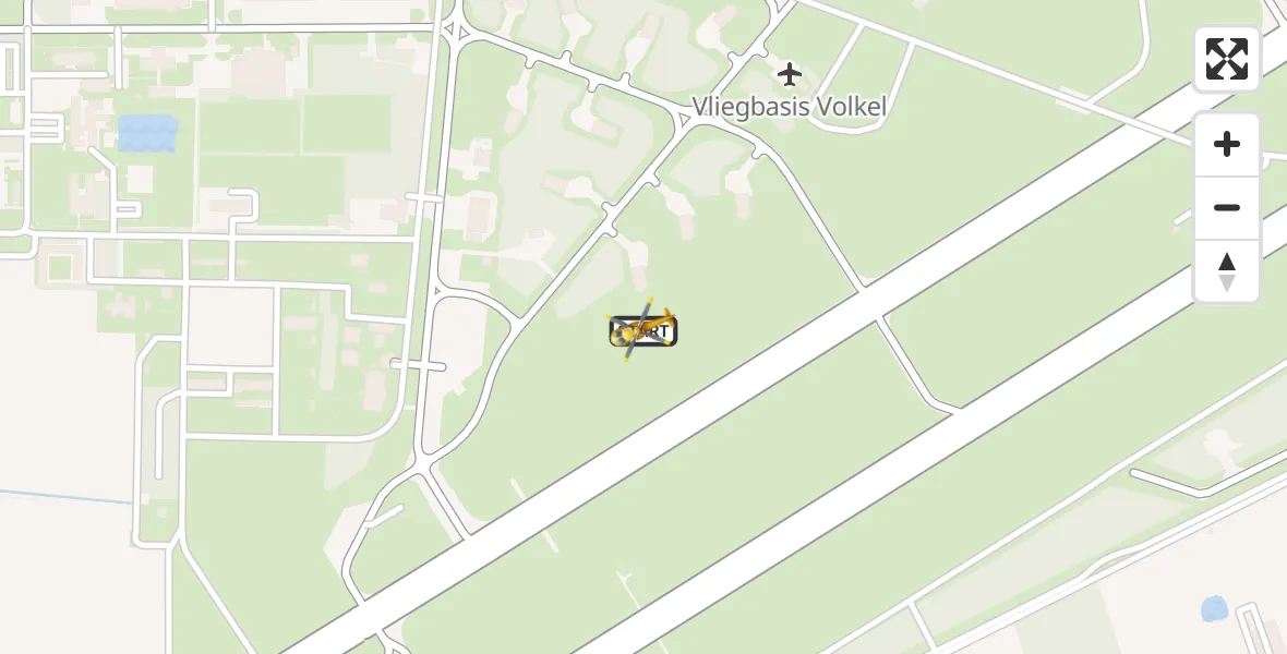 Vluchtroute Traumahelikopter Vliegbasis Volkel - Vliegbasis Volkel, 12 december 2025, 18:49