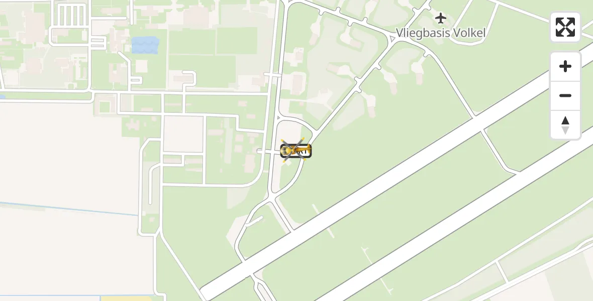 Vluchtroute Traumahelikopter Vliegbasis Volkel - Vliegbasis Volkel, 12 december 2025, 23:03
