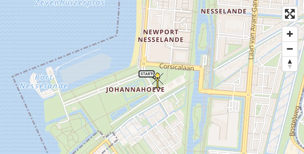 Routekaart van de vlucht: Lifeliner 2 naar Rotterdam, Pianosapad