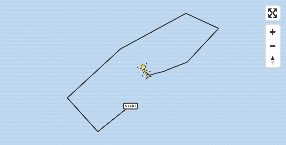 Routekaart van de vlucht: Kustwachthelikopter naar 