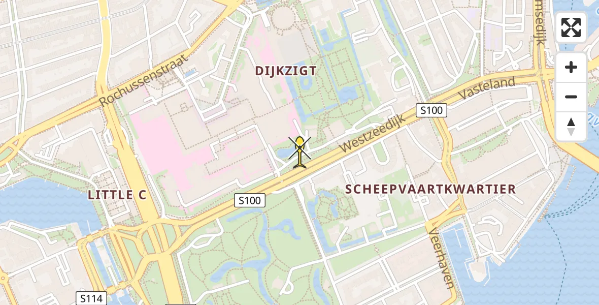 Routekaart van de vlucht: Lifeliner 2 naar Erasmus MC