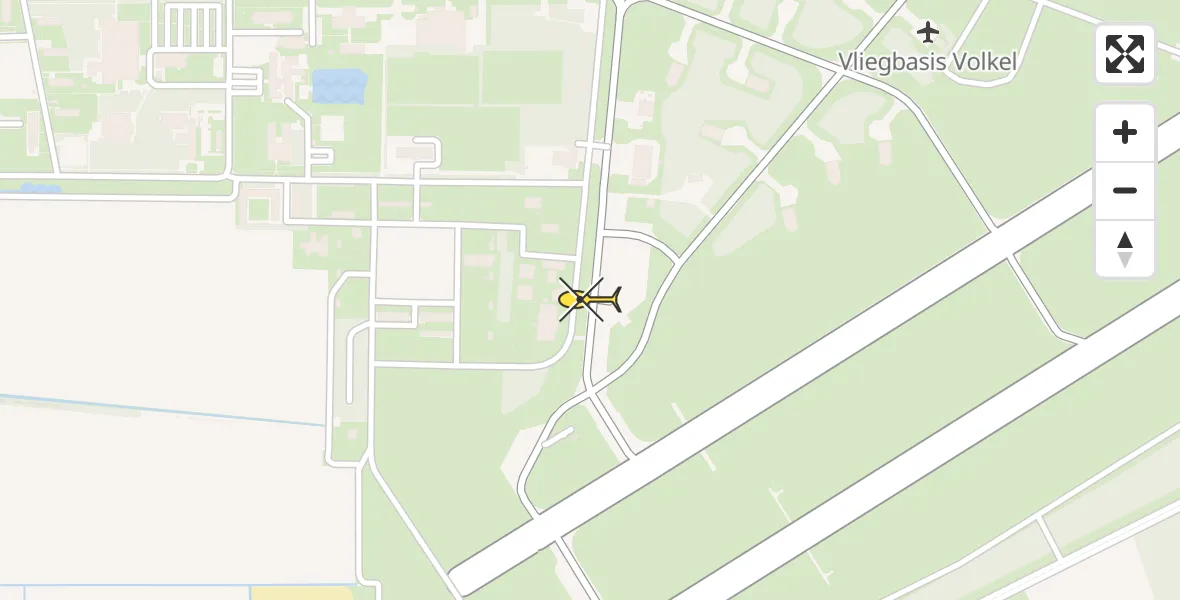 Routekaart van de vlucht: Lifeliner 3 naar Vliegbasis Volkel