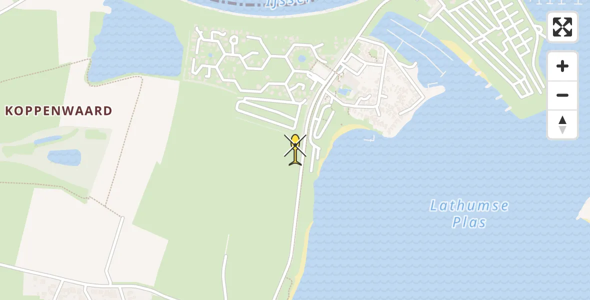 Routekaart van de vlucht: Lifeliner 1 naar Lathum