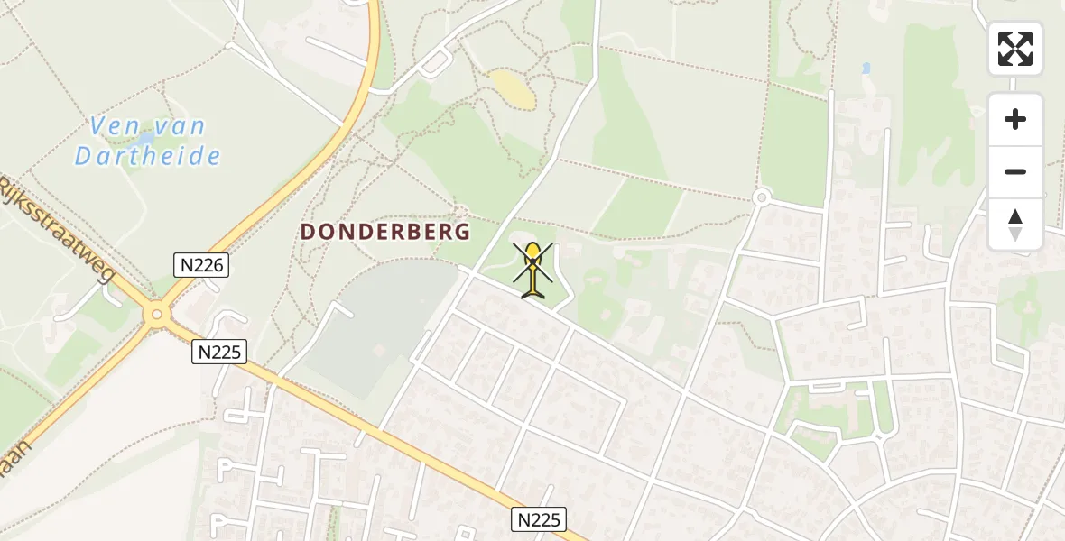 Routekaart van de vlucht: Lifeliner 1 naar Leersum