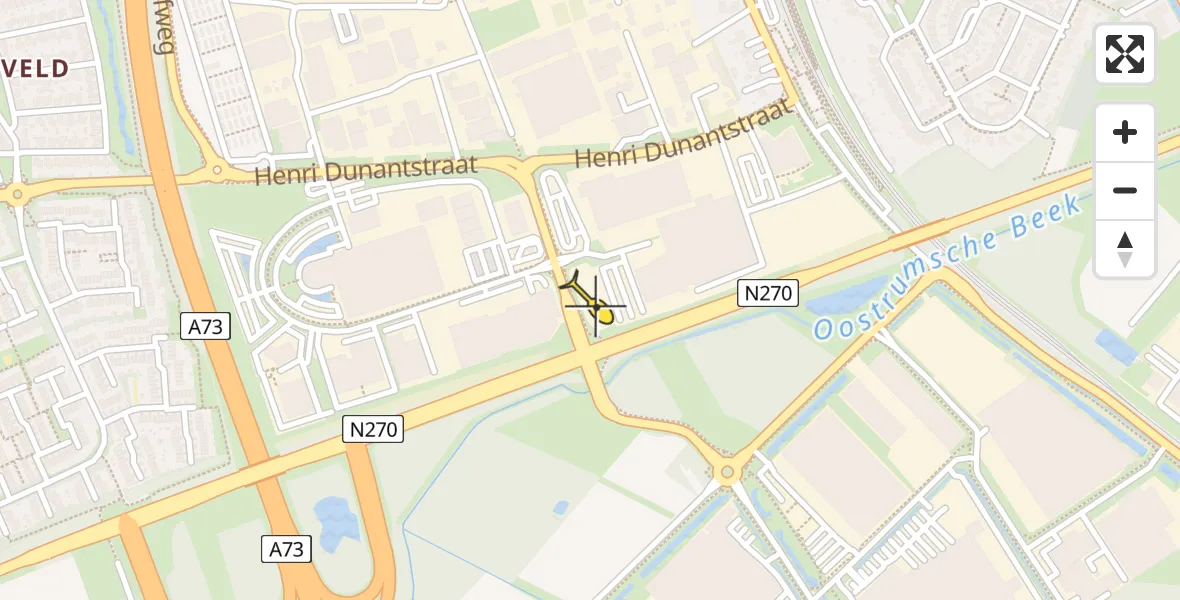 Routekaart van de vlucht: Lifeliner 3 naar Oostrum