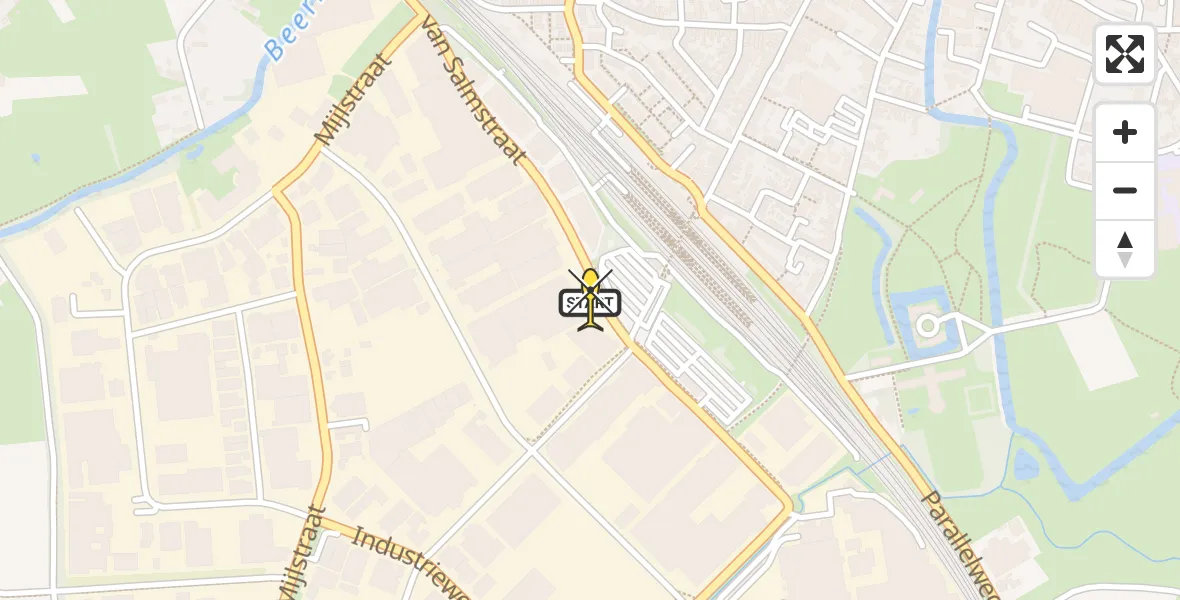 Routekaart van de vlucht: Lifeliner 3 naar Boxtel, van Salmstraat