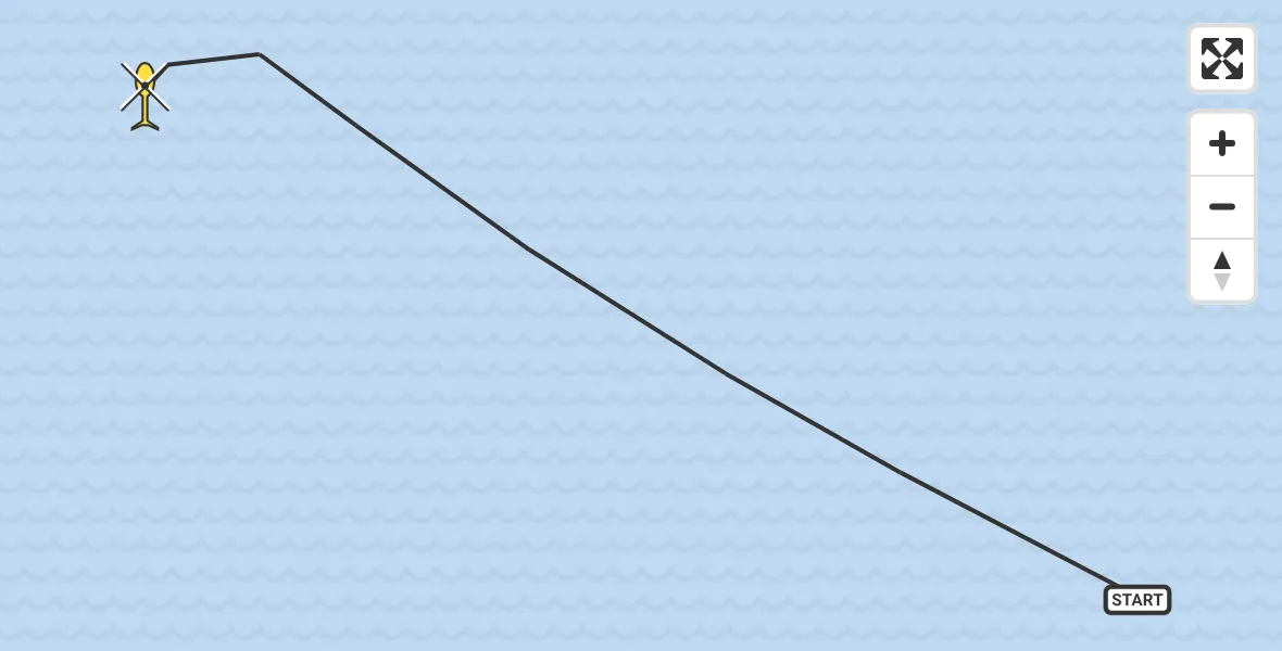 Vluchtroute Kustwachthelikopter van  naar 