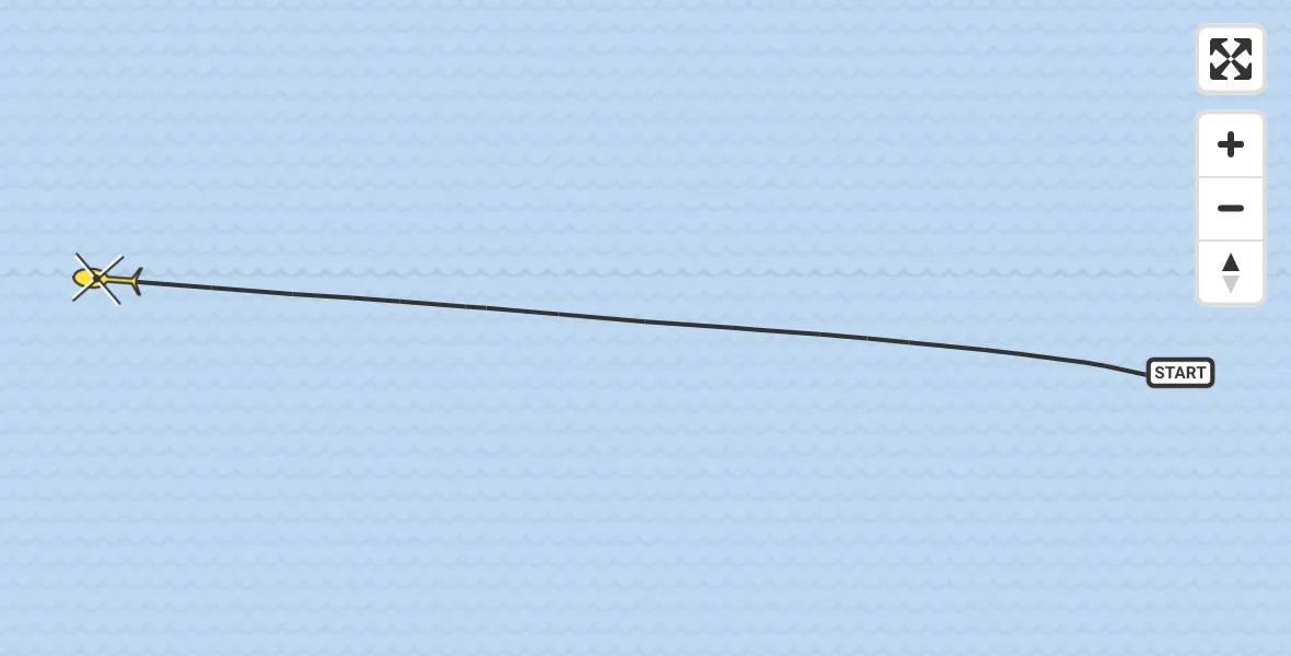 Vluchtroute Kustwachthelikopter van  naar 