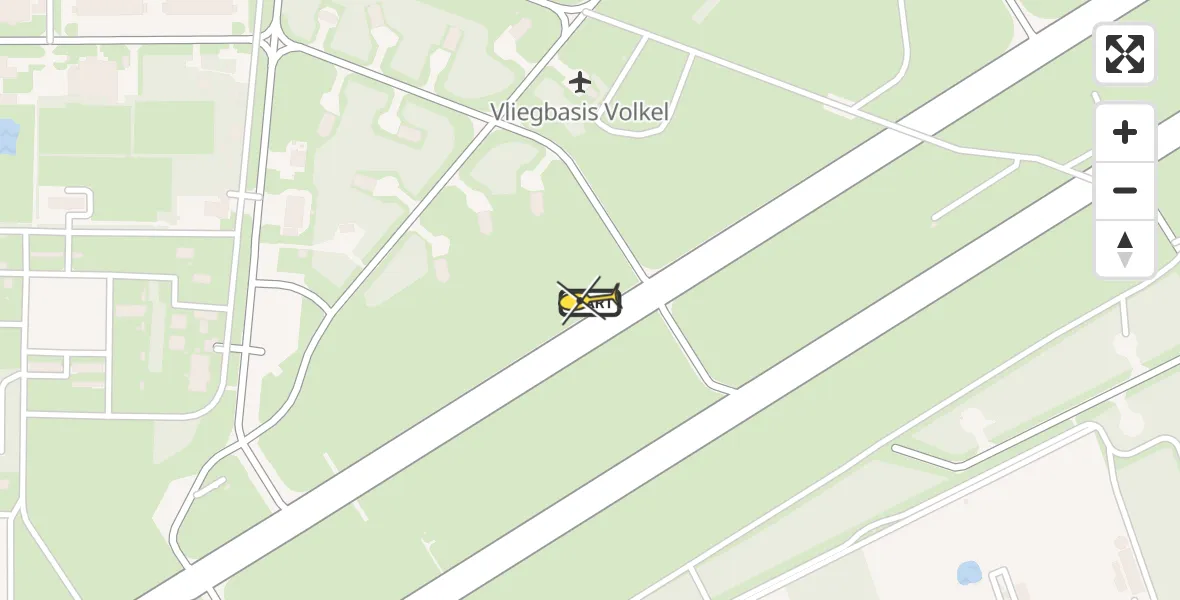 Routekaart van de vlucht: Lifeliner 3 naar Vliegbasis Volkel, Zeelandsedijk