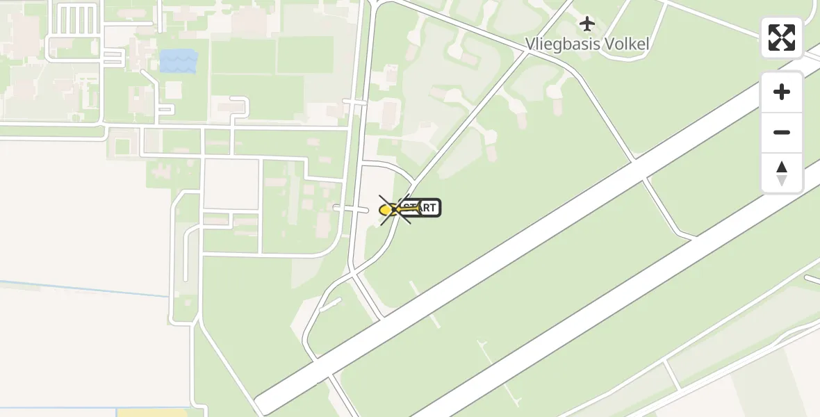 Routekaart van de vlucht: Lifeliner 3 naar Vliegbasis Volkel, Zeelandsedijk