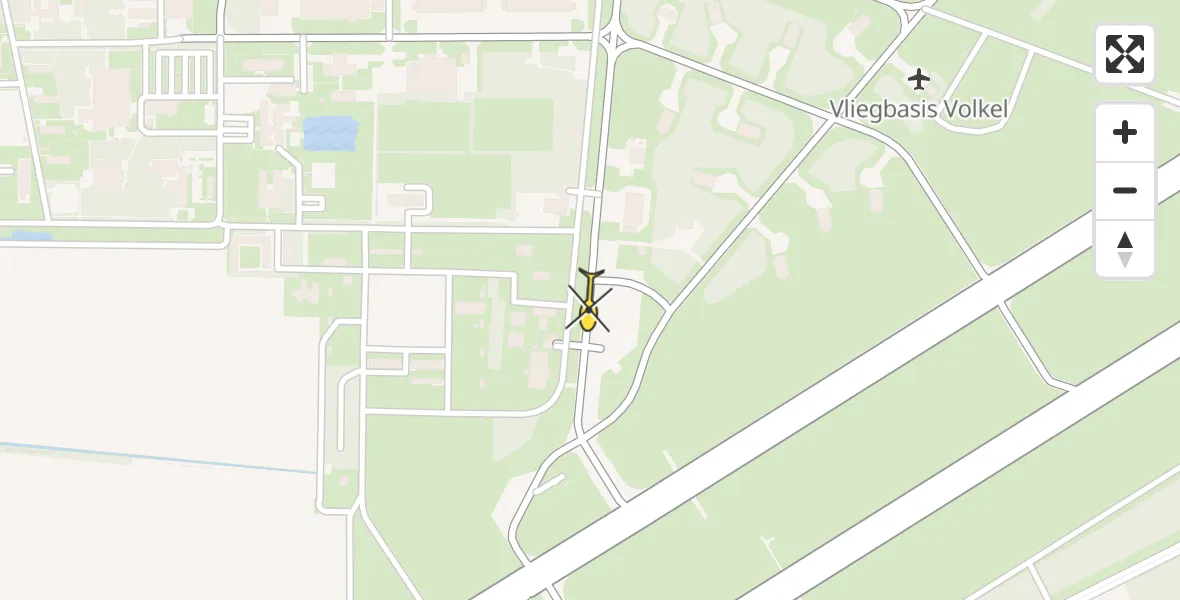 Routekaart van de vlucht: Lifeliner 3 naar Vliegbasis Volkel