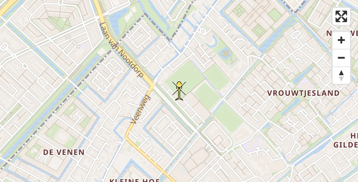 Routekaart van de vlucht: Lifeliner 2 naar Nootdorp