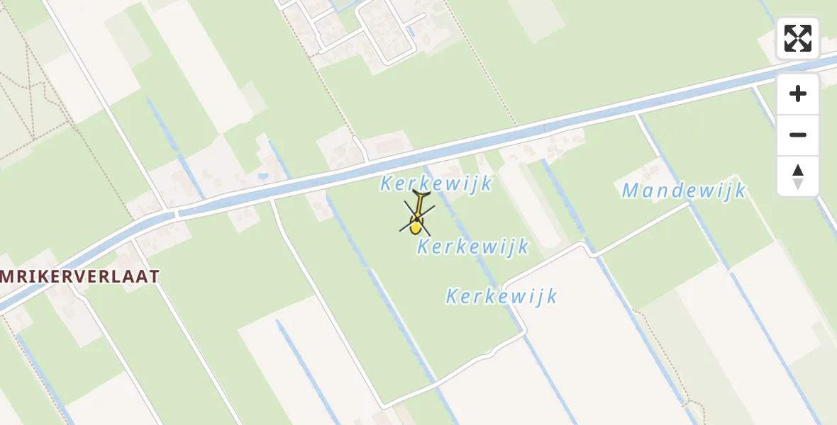 Routekaart van de vlucht: Lifeliner 4 naar Hemrik