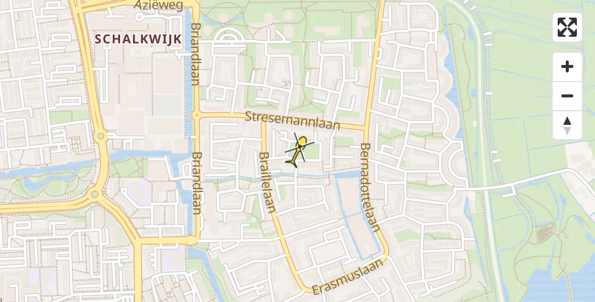 Routekaart van de vlucht: Lifeliner 1 naar Haarlem