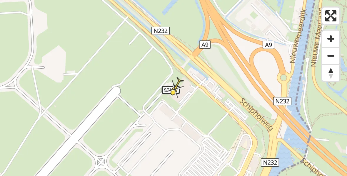 Routekaart van de vlucht: Politieheli naar Schiphol, Walaardt Sacréstraat