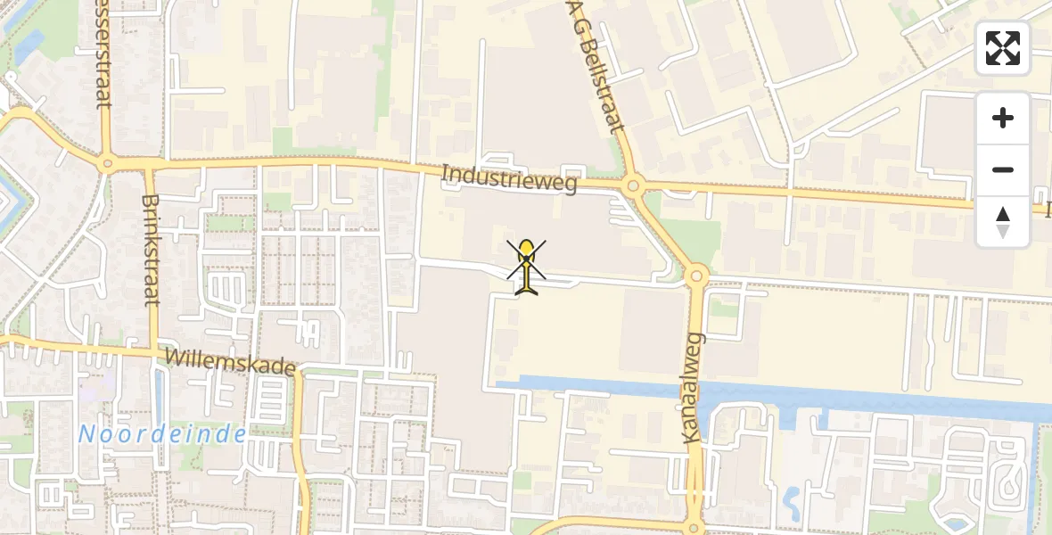 Routekaart van de vlucht: Lifeliner 4 naar Hoogeveen