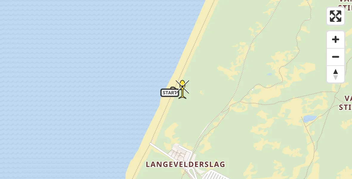 Routekaart van de vlucht: Kustwachthelikopter naar Noordwijk, Strandafrit 27