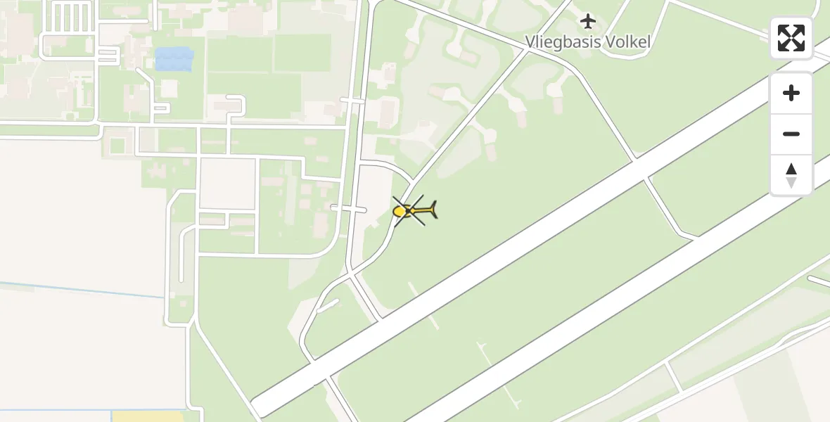Routekaart van de vlucht: Lifeliner 3 naar Vliegbasis Volkel