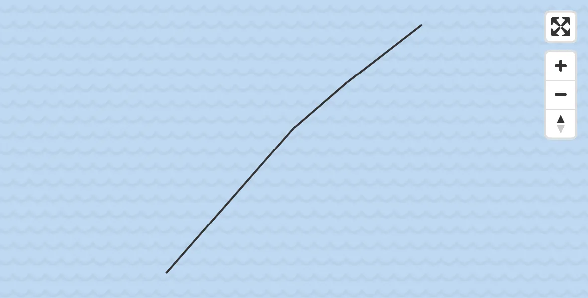 Routekaart van de vlucht: Kustwachthelikopter naar 