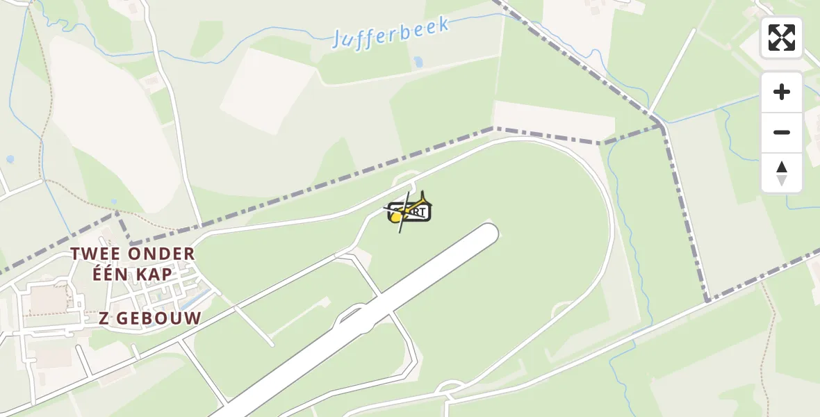 Routekaart van de vlucht: Politiehelikopter naar Enschede, Vliegveldstraat