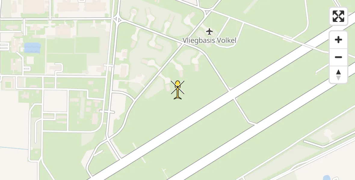 Routekaart van de vlucht: Lifeliner 3 naar Vliegbasis Volkel