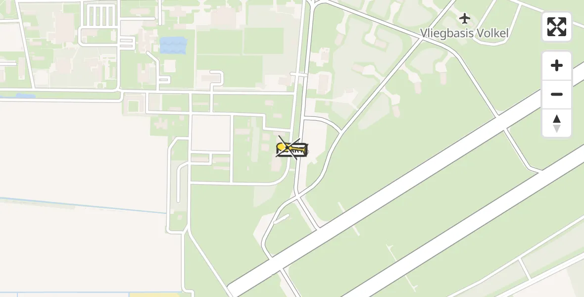 Routekaart van de vlucht: Lifeliner 3 naar Vliegbasis Volkel, Zeelandsedijk