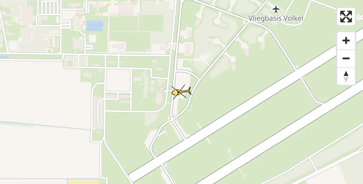 Routekaart van de vlucht: Lifeliner 3 naar Vliegbasis Volkel