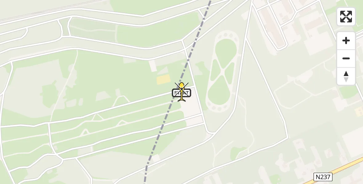 Routekaart van de vlucht: Politiehelikopter naar Amersfoort, Barchman Wuytierslaan