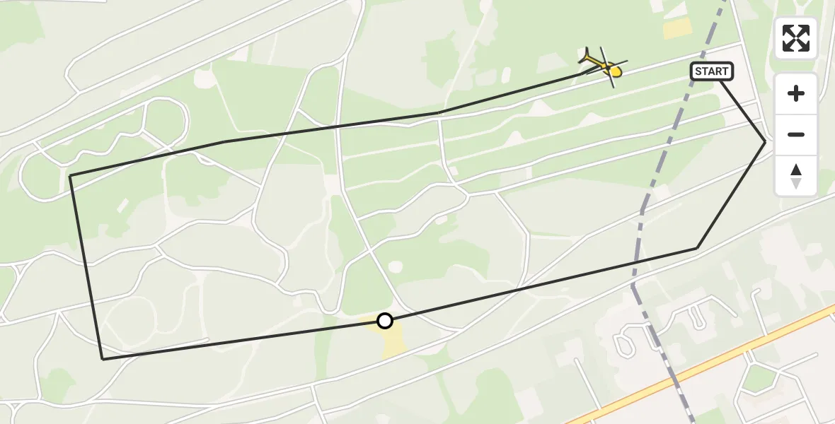 Routekaart van de vlucht: Politiehelikopter naar Soest, Oude Leusderweg