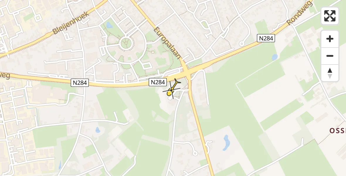 Routekaart van de vlucht: Lifeliner 3 naar Bladel