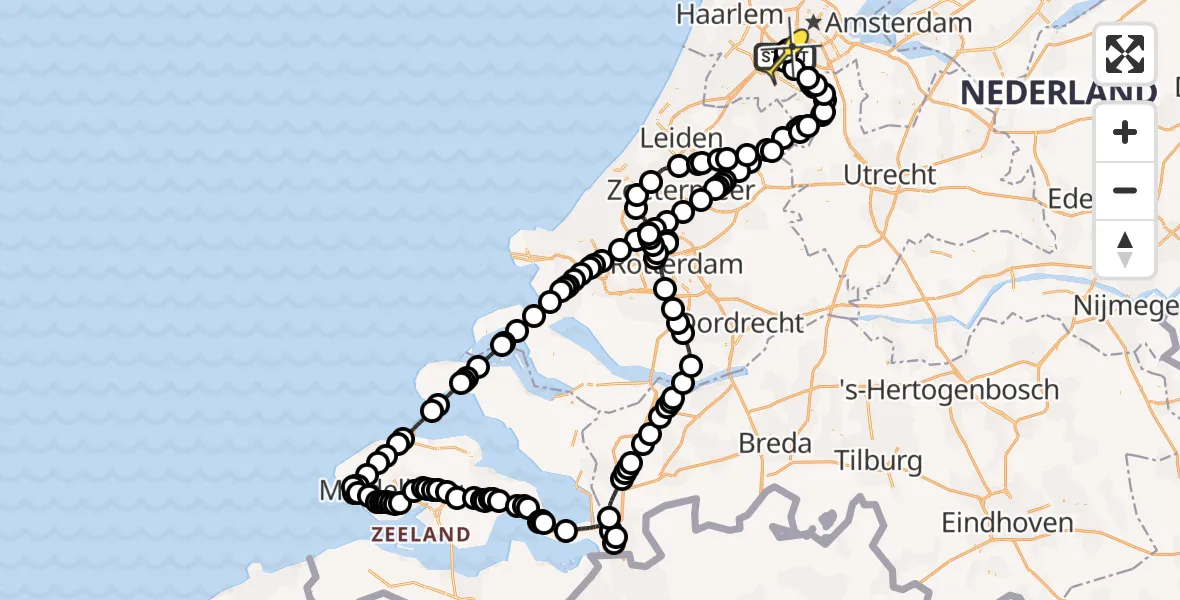 Routekaart van de vlucht: Politieheli naar Schiphol, Thermiekstraat