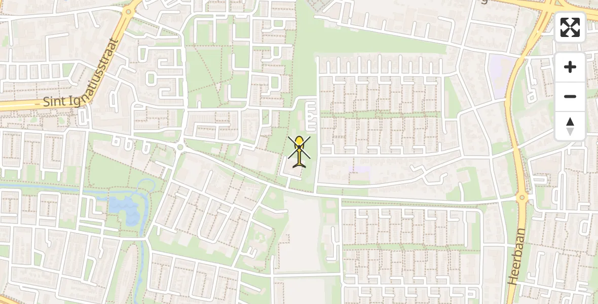 Routekaart van de vlucht: Lifeliner 2 naar Breda