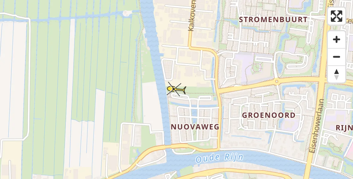 Routekaart van de vlucht: Lifeliner 2 naar Alphen aan den Rijn