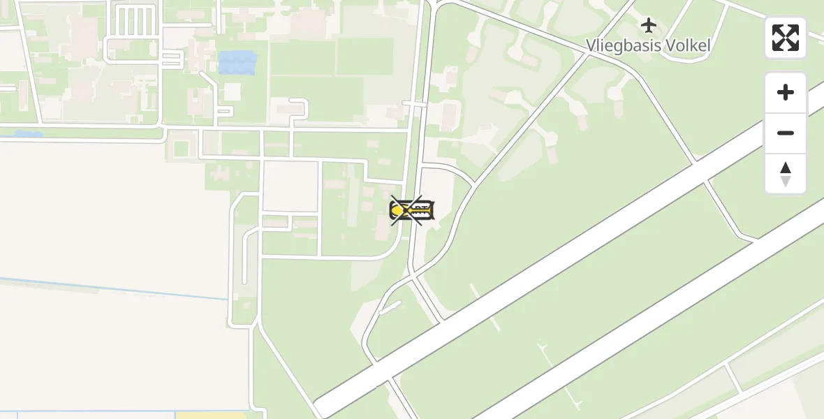 Routekaart van de vlucht: Lifeliner 3 naar Vliegbasis Volkel, Zeelandsedijk